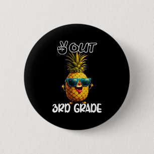 Badge Rond 5 Cm Jour de 3e année Paix Out 3e année Funny Graduat