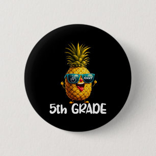 Badge Rond 5 Cm Jour de 5e année Paix dehors 5e année Funny Gradua
