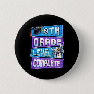 Badge Rond 5 Cm Jour De 8E Année Niveau Complet Graduation Garçons