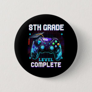 Badge Rond 5 Cm Jour De 8e Année Niveau Terminé Graduation Lui Gar