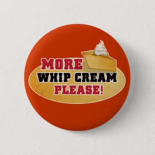 Badge Rond 5 Cm Jour de bon thanksgiving - plus crème de fouet sv