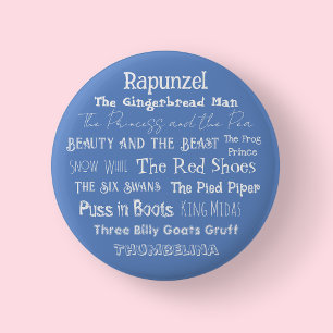 Badge Rond 5 Cm Jour de conte de fées Badge/ Bouton