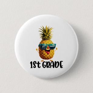 Badge Rond 5 Cm Jour de la 1ère année Paix dehors 1ère année Funny