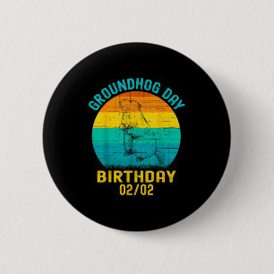 Badge Rond 5 Cm Jour de la marmotte Anniversaire 2 février Drôle d