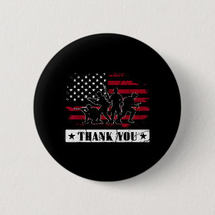 Badge Rond 5 Cm Jour de la mémoire des vétérans américains drapeau