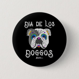 Badge Rond 5 Cm Jour De La Peau De Sucre Morte Halloween