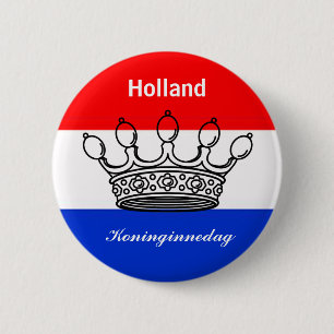 Badge Rond 5 Cm Jour de la reine hollandaise (Koninginnedag)