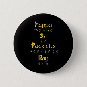 Badge Rond 5 Cm Jour de la Saint Patrick Fierté Sourde Langue des 