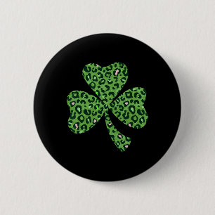 Badge Rond 5 Cm Jour de la Saint-Patrick Irlandais Chanceux Trèfle