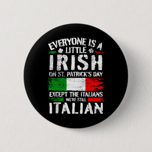 Badge Rond 5 Cm Jour de la Saint-Patrick italien Italie Italiens _