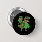 Badge Rond 5 Cm Jour de la Saint Patrick Leprechaun équitation T R (Devant & derrière)