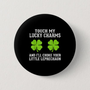 Badge Rond 5 Cm jour de la saint patrick vintage trèfle chanceux f