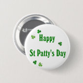 Badge Rond 5 Cm Jour de la St Patrick heureux (Devant & derrière)
