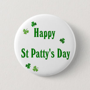 Badge Rond 5 Cm Jour de la St Patrick heureux