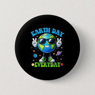 Badge Rond 5 Cm Jour de la Terre tous les jours environnement recy