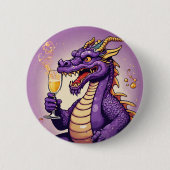 Badge Rond 5 Cm Jour de l'An dragon chinois Lunar signe zodiac 202 (Devant)