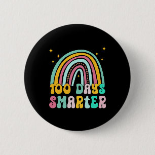 Badge Rond 5 Cm Jour De L'École Enseignant - 100 Jours Smarter Arc