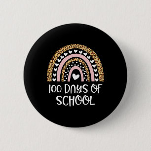 Badge Rond 5 Cm Jour De L'École Enseignants 100 Jours Smarter Rain
