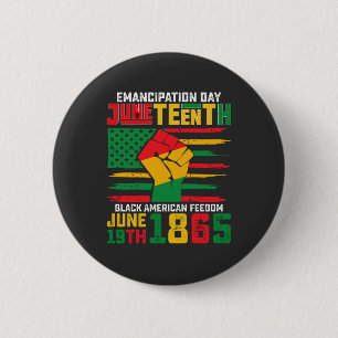 Badge Rond 5 Cm Jour de l'émancipation de Juneteenth Liberté des N