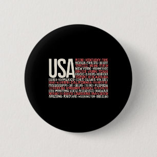 Badge Rond 5 Cm Jour de l'Indépendance 4 juillet Usa Drapeau Améri