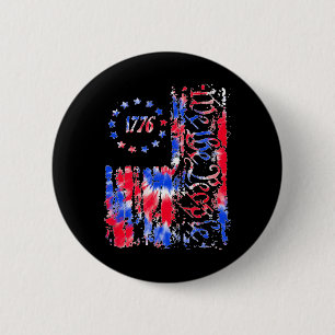 Badge Rond 5 Cm Jour de l'Indépendance Drapeau américain Patriotiq