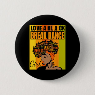 Badge Rond 5 Cm Jour de l'indépendance noire - Aime une danseuse d