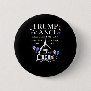 Badge Rond 5 Cm Jour de l'investiture de Trump Vance