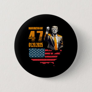 Badge Rond 5 Cm Jour de l'investiture du président Donald Trump 20