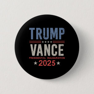 Badge Rond 5 Cm Jour de l'investiture du président Trump Vance 202
