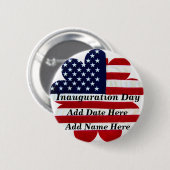 Badge Rond 5 Cm Jour de l'investiture, USA_Button (Devant & derrière)
