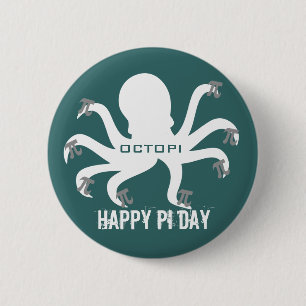 Badge Rond 5 Cm Jour de l'octopi