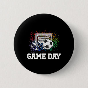 Badge Rond 5 Cm Jour de match de football Jour de but de match de