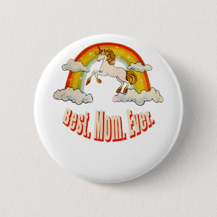Badge Rond 5 Cm Jour de mères. Le meilleur. Maman. Jamais