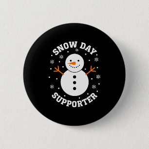 Badge Rond 5 Cm Jour de neige de Noël Soutien Flocon de neige Bonh