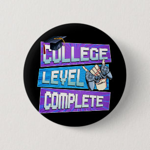 Badge Rond 5 Cm Jour De Niveau Collège Terminé Diplôme Garçons Lui