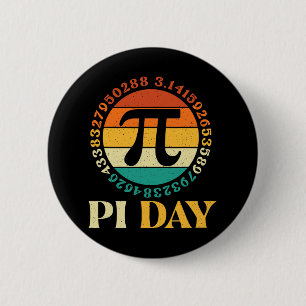 Badge Rond 5 Cm Jour de Pi - Jour de Pi Amateur de Maths Symbole P