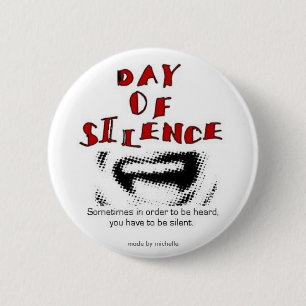 Badge Rond 5 Cm Jour de Pin de silence