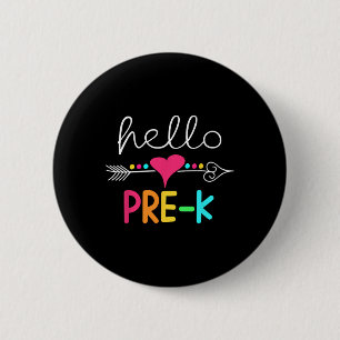 Badge Rond 5 Cm Jour de pré-maternelle Bonjour professeur de rentr