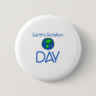 Badge Rond 5 Cm Jour de rotation des terres