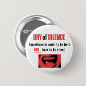 Badge Rond 5 Cm Jour de silence (Devant & derrière)