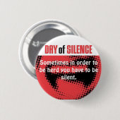 Badge Rond 5 Cm Jour de silence (Devant & derrière)