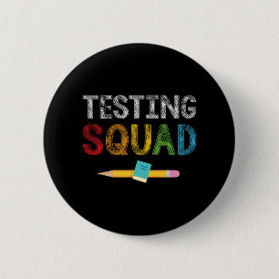 Badge Rond 5 Cm Jour de test du costume de Squad Étudiant enseigna