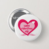 Badge Rond 5 Cm Jour de Valentines heureux (Devant & derrière)