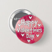 Badge Rond 5 Cm Jour de Valentines heureux (Devant & derrière)
