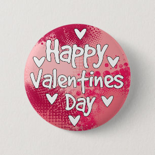 Badge Rond 5 Cm Jour de Valentines heureux