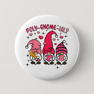 Badge Rond 5 Cm Jour de Valentines Professeur de mathématiques Gno