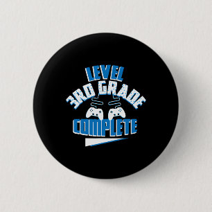 Badge Rond 5 Cm Jour dernier De L'École Niveau 3ème Classe Gamer C
