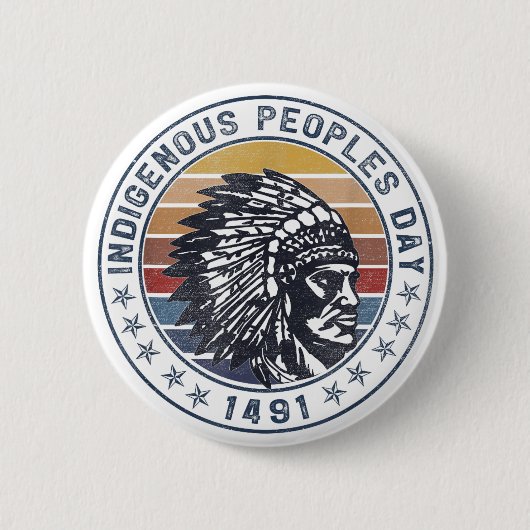 Badge Rond 5 Cm Jour des peuples autochtones Patrimoine autochtone (Devant)
