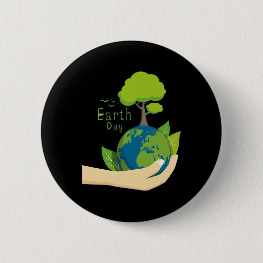 Badge Rond 5 Cm Jour des terres (Devant)