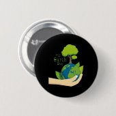 Badge Rond 5 Cm Jour des terres (Devant & derrière)
